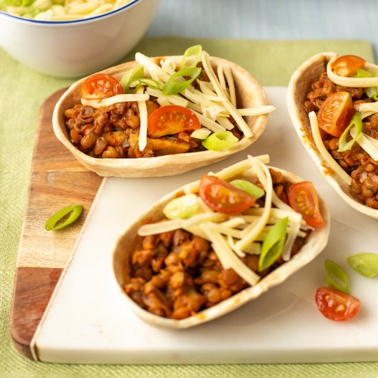 Easy lentil tacos