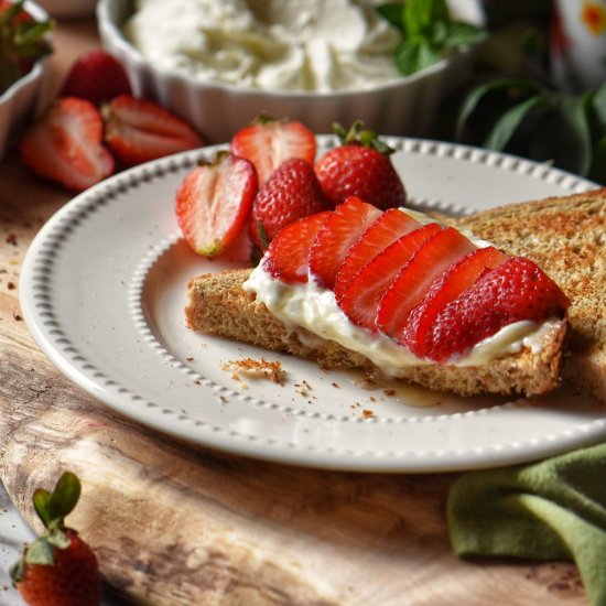 Ricotta Toast with Strawberries