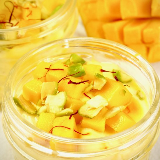 Indian Mango Fruit Custard