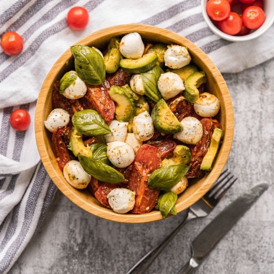 Roasted Tomato Caprese Salad