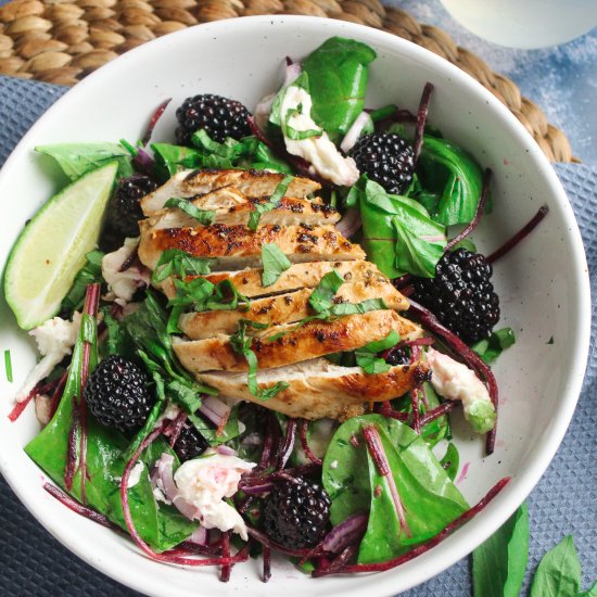 Blackberry Basil Chicken Salad