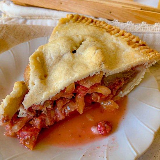 Green Tomato & Raspberry Pie