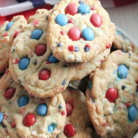 July 4th M&M Cookies