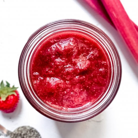 Strawberry Rhubarb Chia Jam