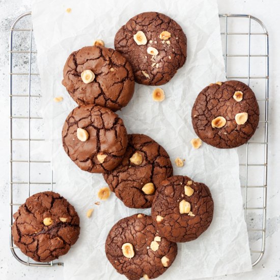 Hazelnut Brownie Cookies