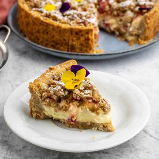 Rhubarb & custard tart