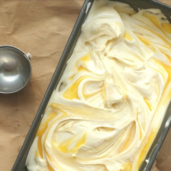 No churn lemon curd ice cream