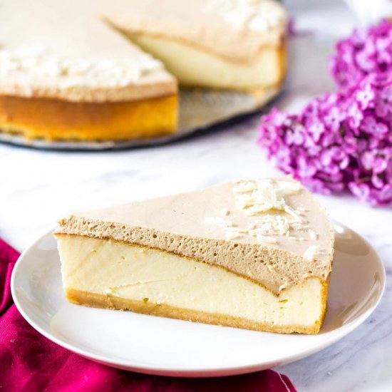 Vanilla Cheesecake with Coffee Mous