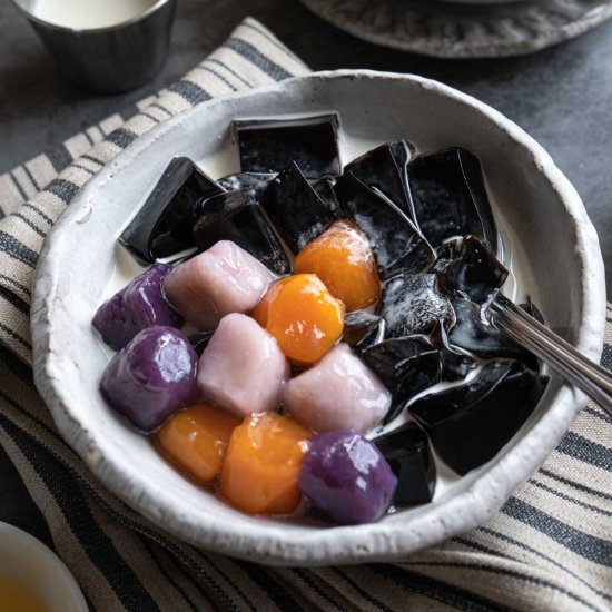 Taro Balls and Sweet Potato balls