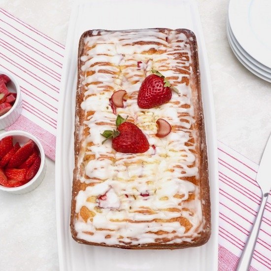 Strawberry Rhubarb Cake