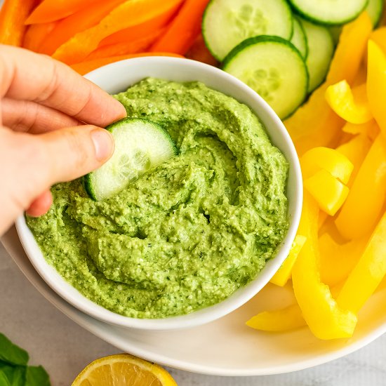 Artichoke Pesto Hummus