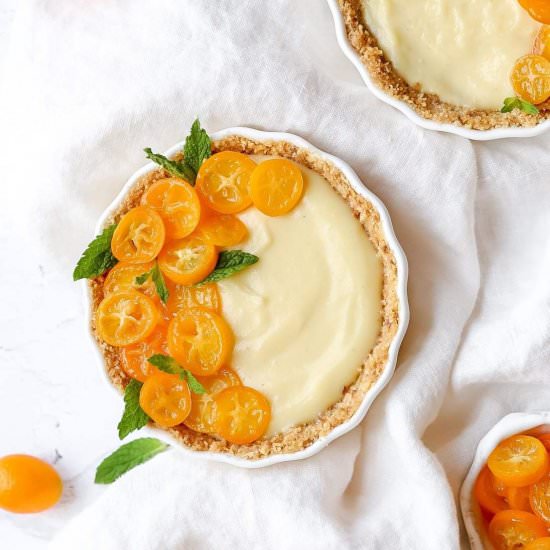 Candied Kumquat & Custard Tart