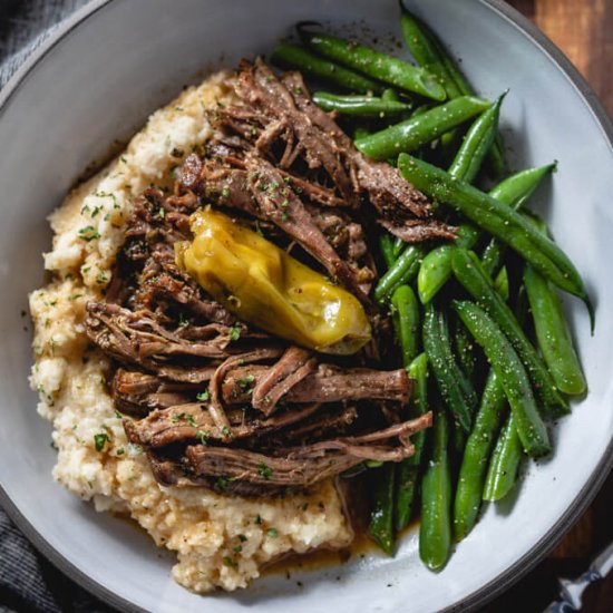 Slow Cooker Mississippi Pot Roast