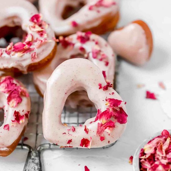 Heart Shaped Sourdough Donuts