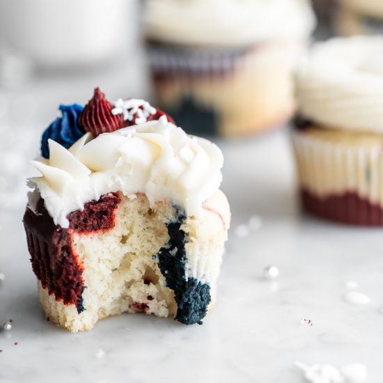 4th of july cupcakes