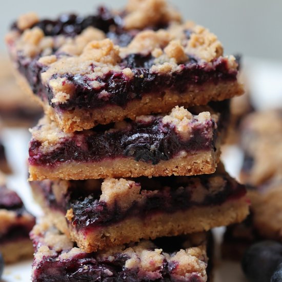 Blueberry Crumble Pie Bars