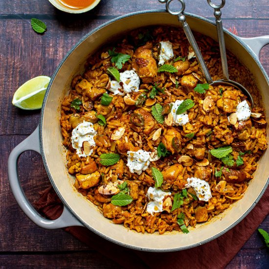 Spicy chicken pilaf