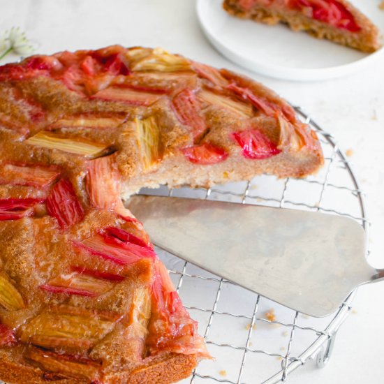 Easy Rhubarb Upside-Down Cake