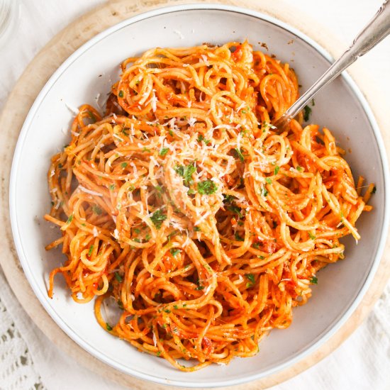 Fried Spaghetti (Leftover Pasta)