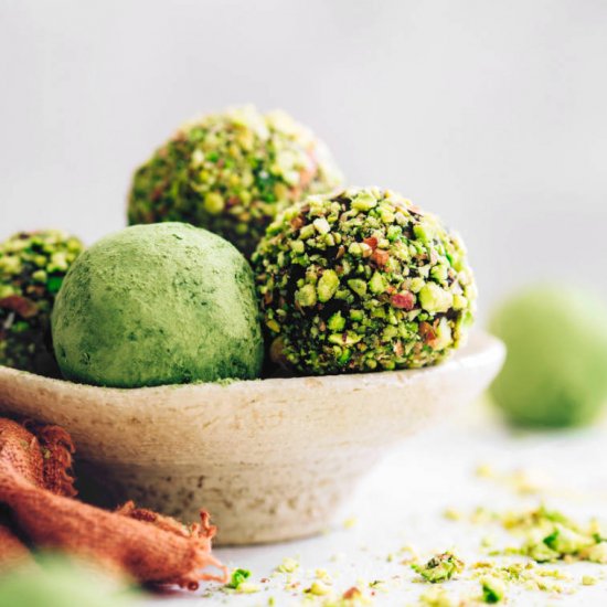 Matcha Pistachio Bliss Balls