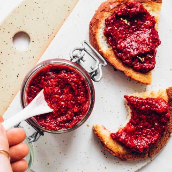 Sugar-Free Raspberry Chia Jam