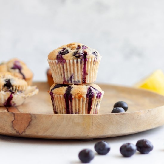 Vegan Blueberry Lemon Muffins