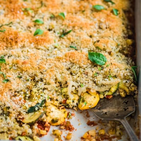 Crispy Zucchini and Corn Casserole