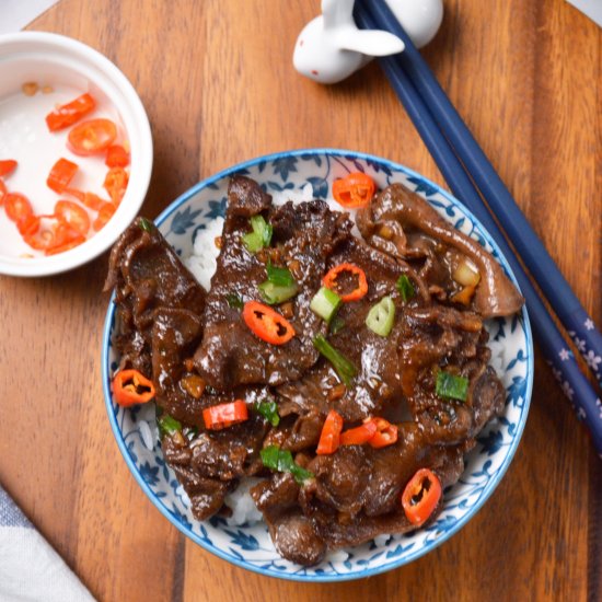 Gyutandon (Beef Tongue Rice Bowl)