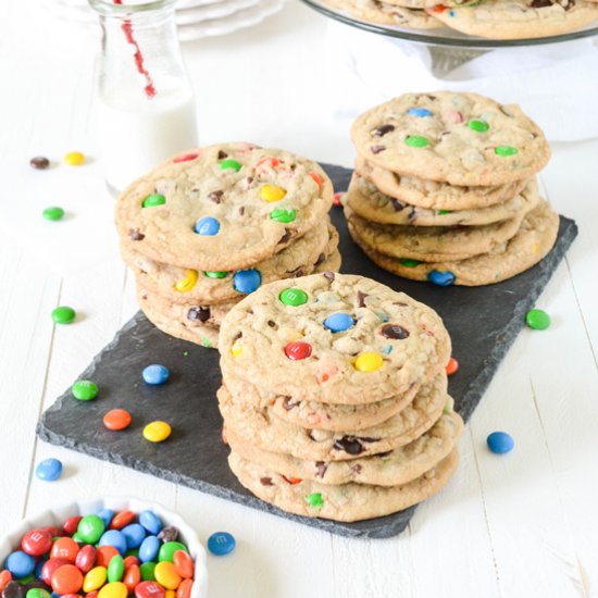 M&M Chocolate Chip Cookies