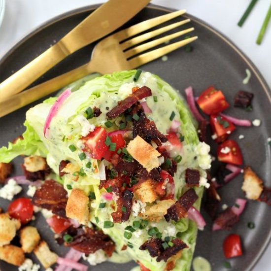 Avocado Ranch Wedge Salad