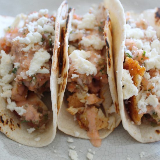 Buffalo Ranch Chicken Tacos