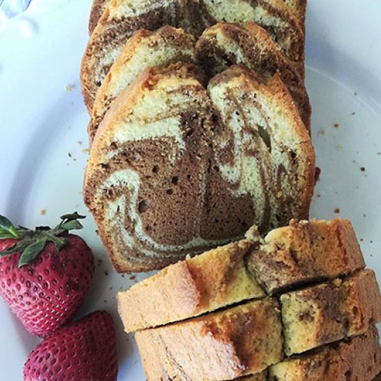 Marble pound cake