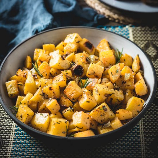 Roasted Rutabaga with Rosemary