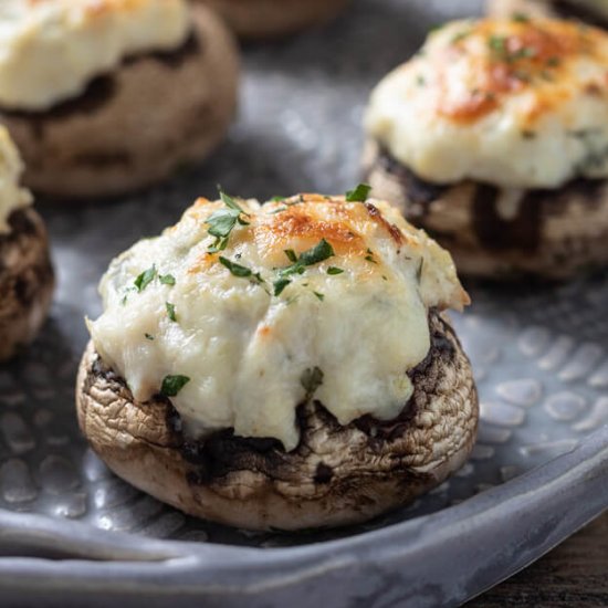 Keto Crab Stuffed Mushrooms