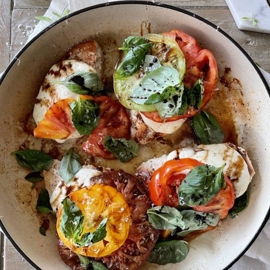 Caprese Pan Seared Chicken with Bal