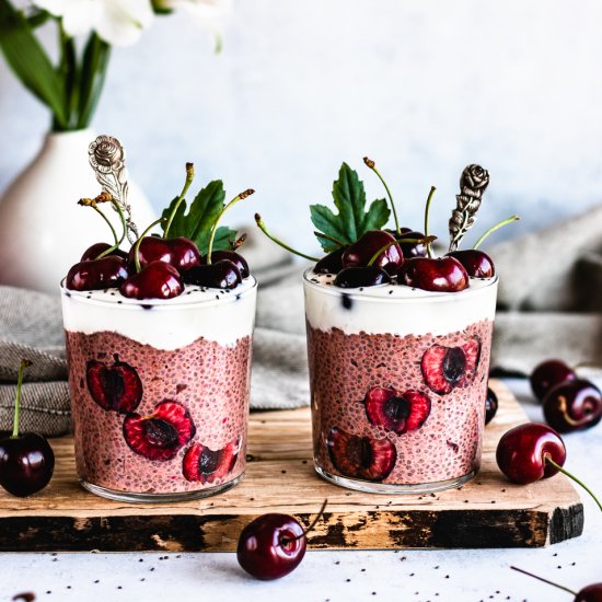 Cherry Chia Pudding