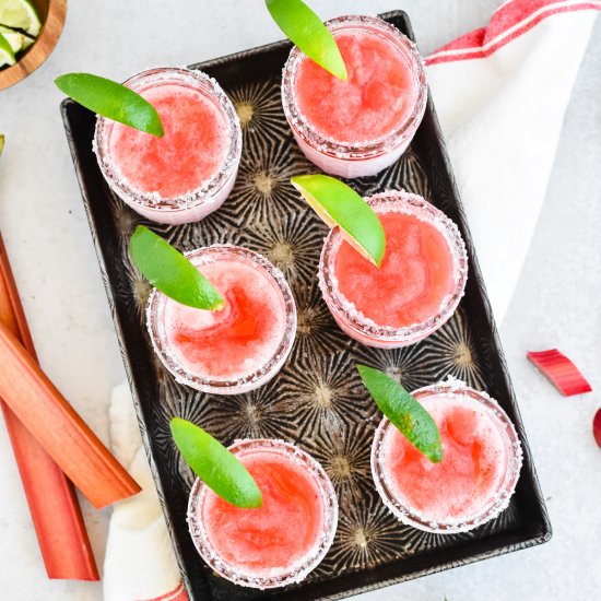 Strawberry Rhubarb Frozen Margarita