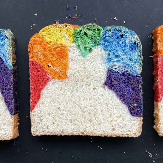 Rainbow milk bread