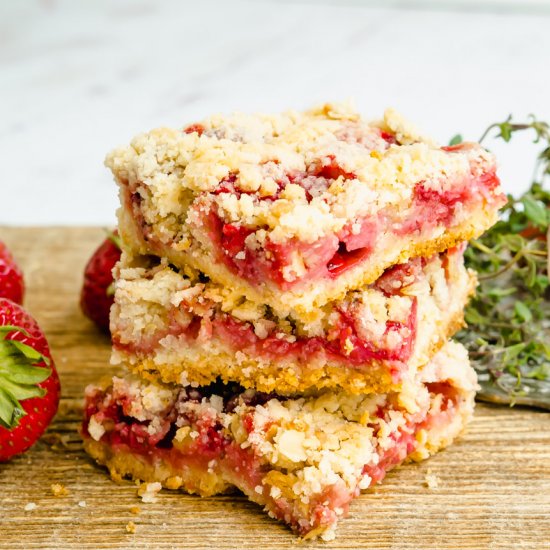 Strawberry Crumble Bars