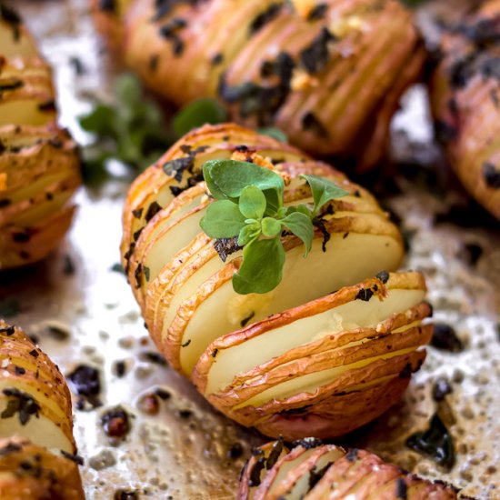 Sage & Garlic Hasselback Potatoes