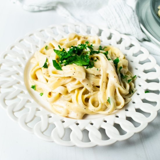 Lighter Fettucine Alfredo