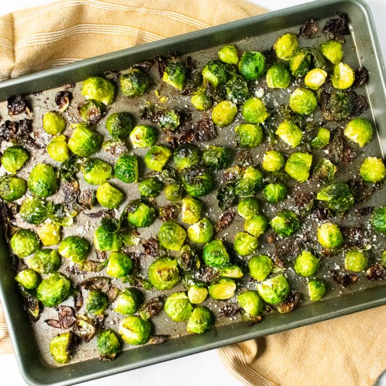 Roasted Brussels Sprouts with Parm