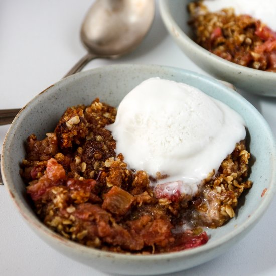 Gluten Free Rhubarb Crisp