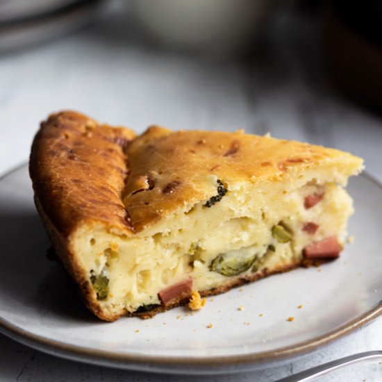 Crustless Ham and Cheese Quiche