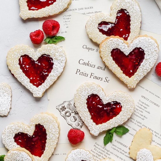 Raspberry Linzer Cookies