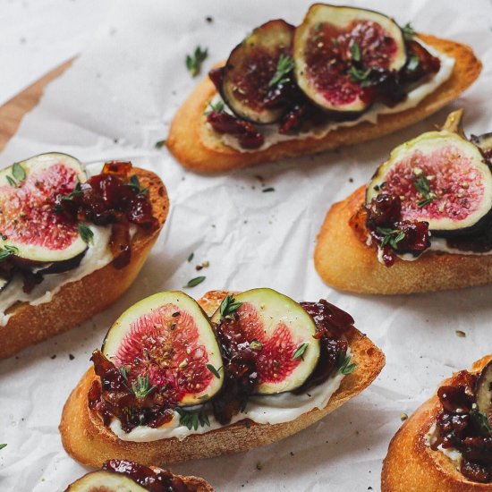 Fig and Bacon Jam Crostini