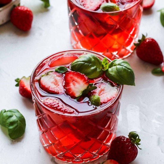 Strawberry Basil Mojito