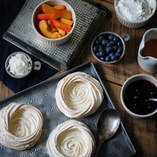 Blueberry Peach Pavlova Smash