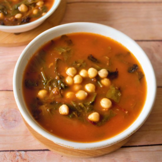 Chickpeas & Kale Soup