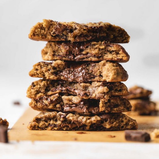 Banana Nutella Cookies (Oatmeal)